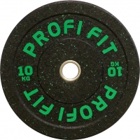 Диск для штанги HI-TEMP с цветными вкраплениями, PROFI-FIT D-51, 10 кг